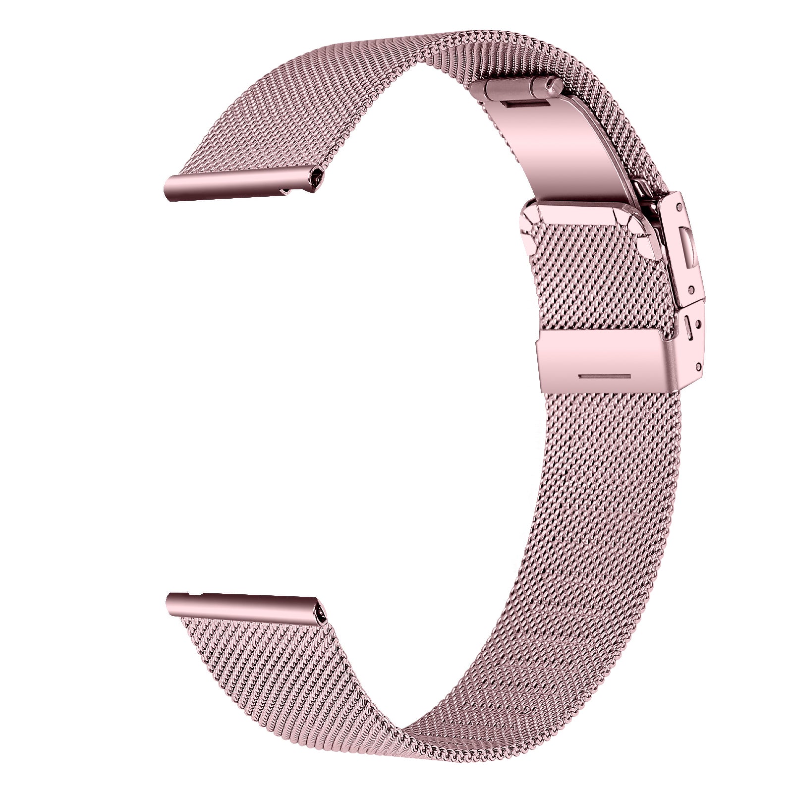 For TicWatch 2 / E / C2 (Black or Silver Dial) Stainless Steel Metal Watch Band Milanese Strap 20mm - Silver