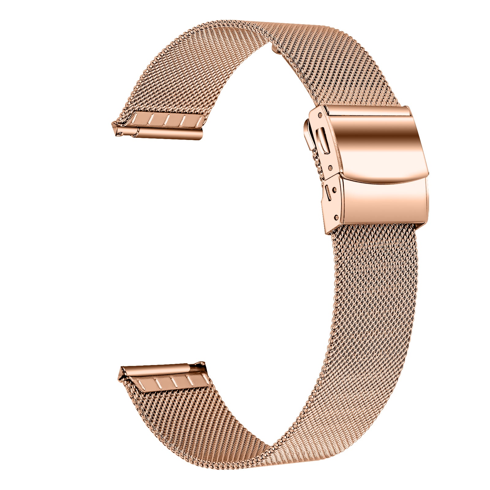 For TicWatch 2 / E / C2 (Black or Silver Dial) Stainless Steel Metal Watch Band Milanese Strap 20mm - Silver