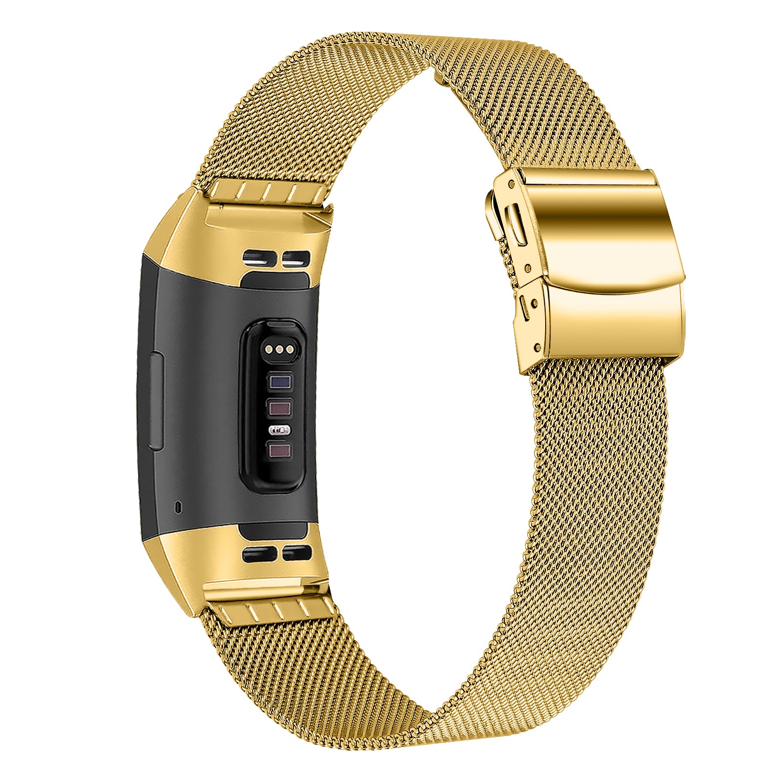 For Fitbit Charge 3 / 4 / SE Fashionable Stainless Steel Smart Watch Band - Rose Pink