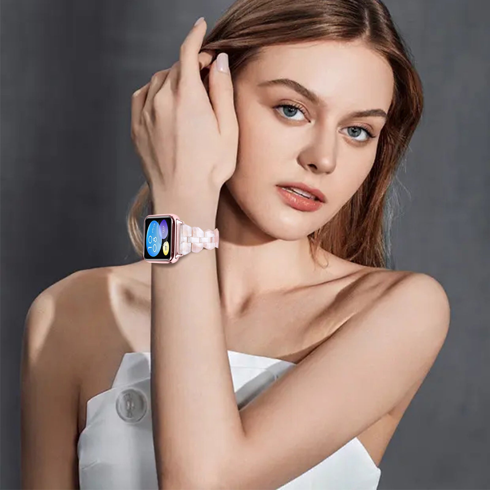 Bracelet Band for Xiaomi Smart Band 8 Pro Rhombus Resin Watch Strap - Style A