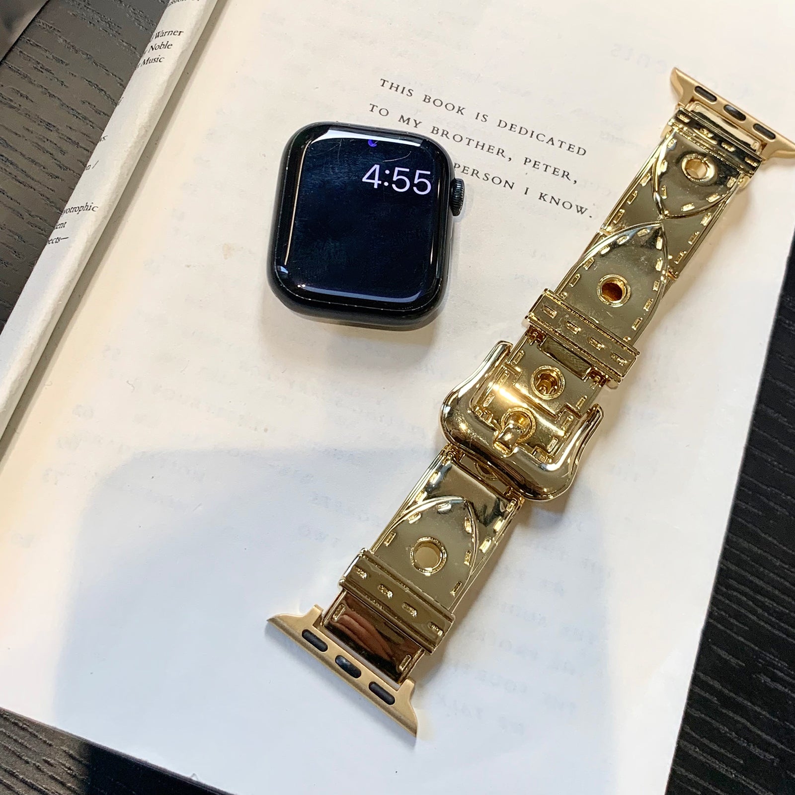 For Apple Watch Ultra 2 Ultra 49mm / Series 9 8 7 45mm / 6 5 4 SE (2022) SE (2023) SE 44mm / 3 2 1 42mm Zinc Alloy Watch Strap - Gold