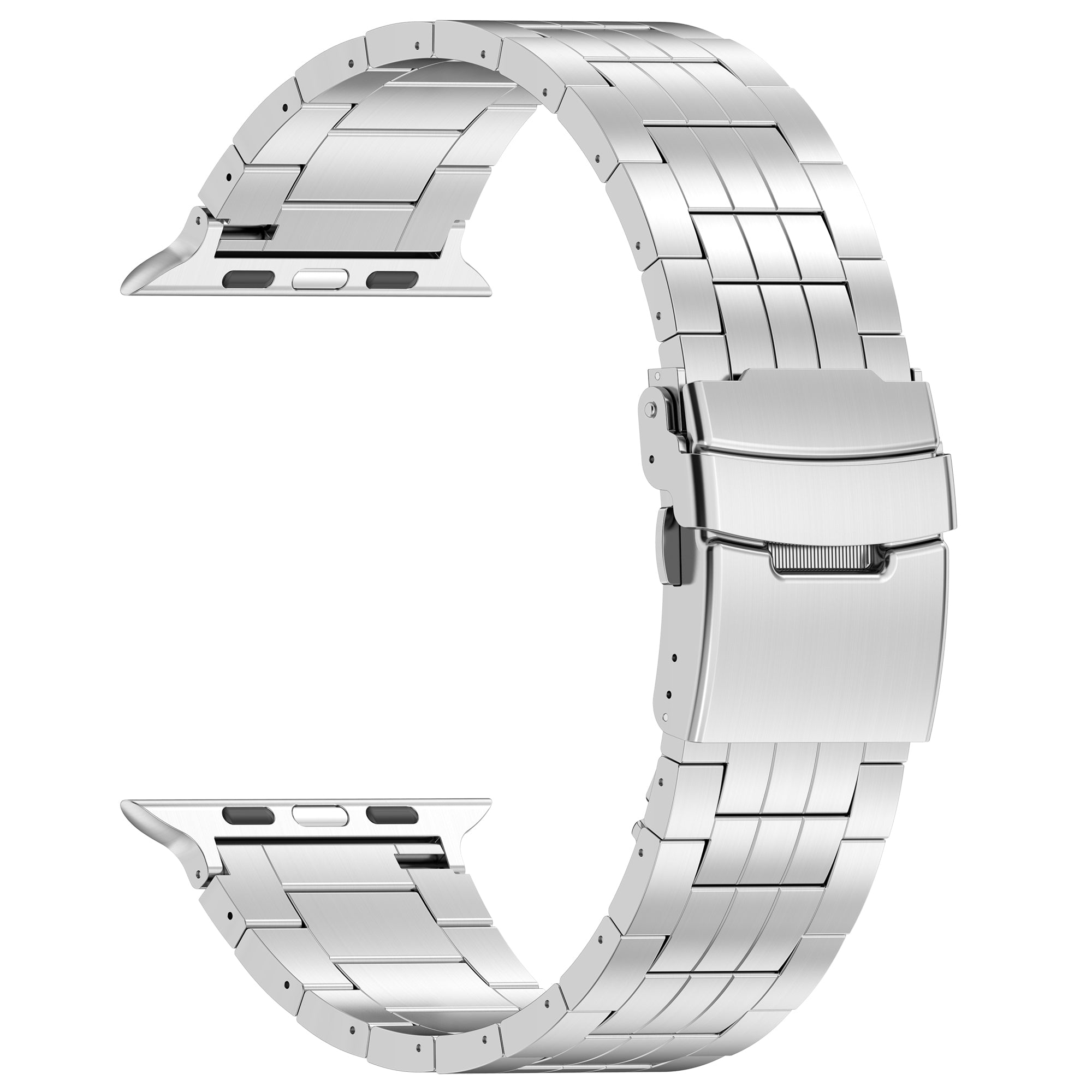 For Apple Watch Series 9 8 7 41mm / SE (2023) SE (2022) SE 6 5 4 40mm / 3 2 1 38mm Titanium Alloy Strap 5-Bead - Silver