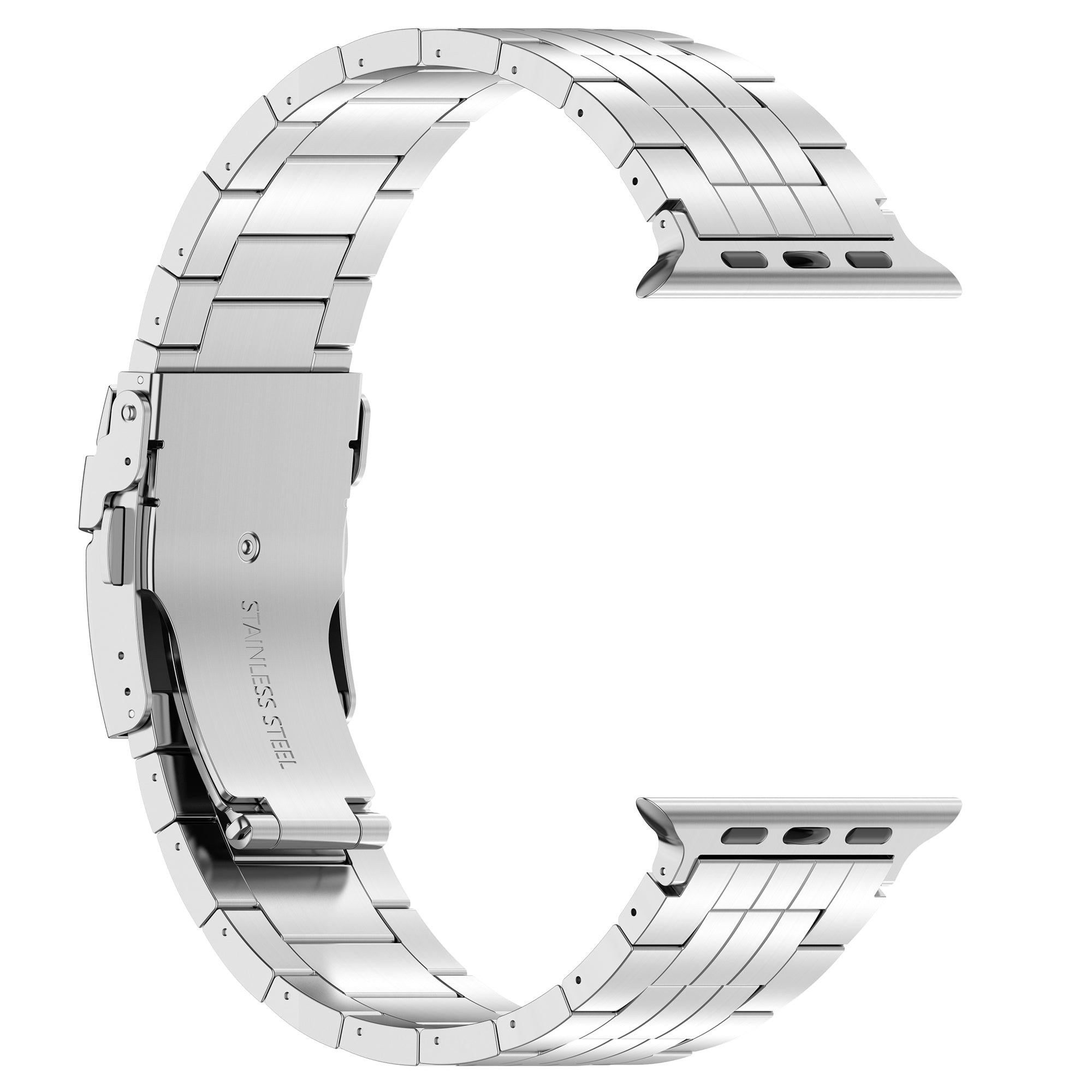 For Apple Watch Series 9 8 7 41mm / SE (2023) SE (2022) SE 6 5 4 40mm / 3 2 1 38mm Titanium Alloy Strap 5-Bead - Silver