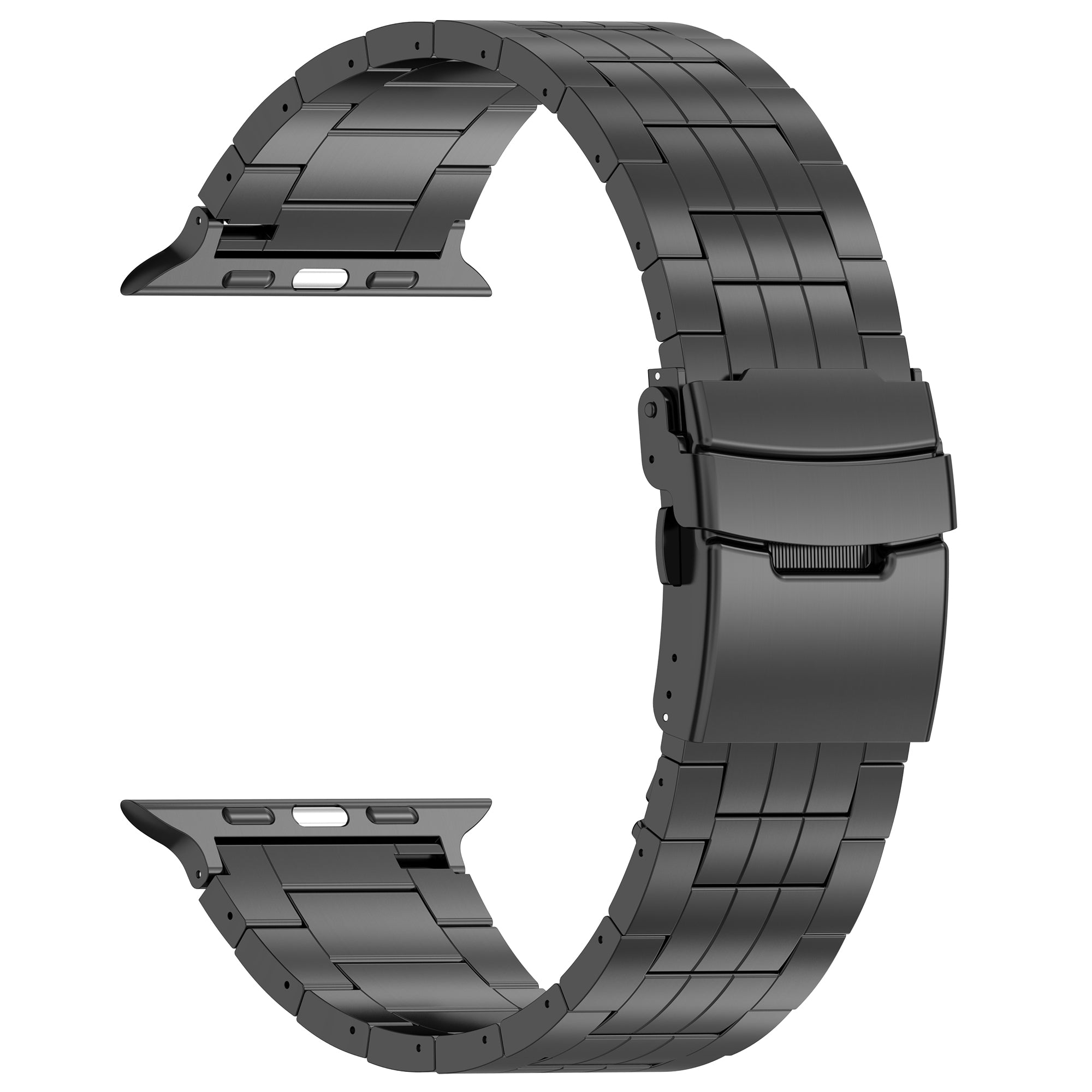 For Apple Watch Ultra 2 Ultra 49mm / Series 9 8 7 45mm / SE (2023) SE (2022) SE 6 5 4 44mm / 3 2 1 42mm Band 5-Bead Watch Strap - Black