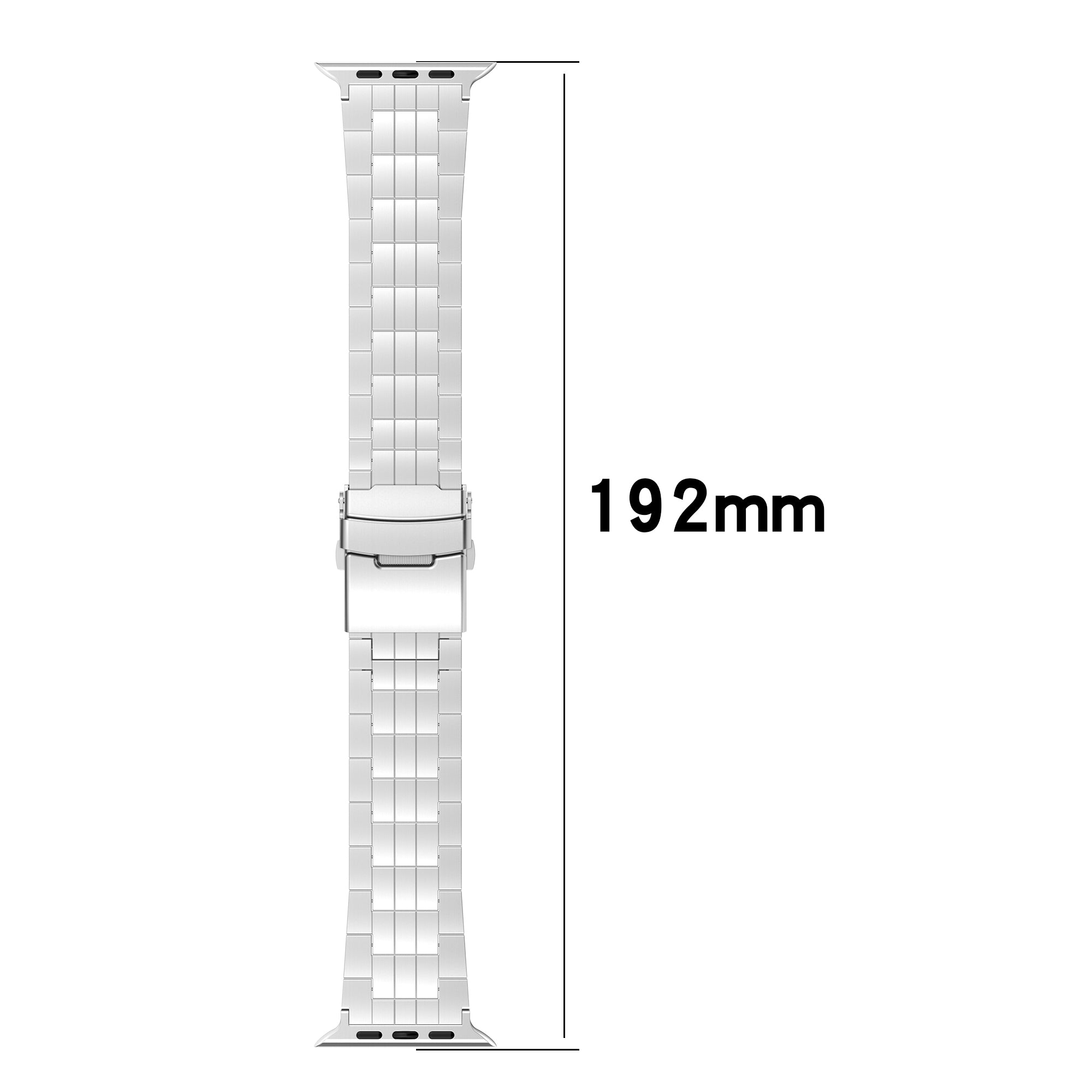 For Apple Watch Ultra 2 Ultra 49mm / Series 9 8 7 45mm / SE (2023) SE (2022) SE 6 5 4 44mm / 3 2 1 42mm Band 5-Bead Watch Strap - Black
