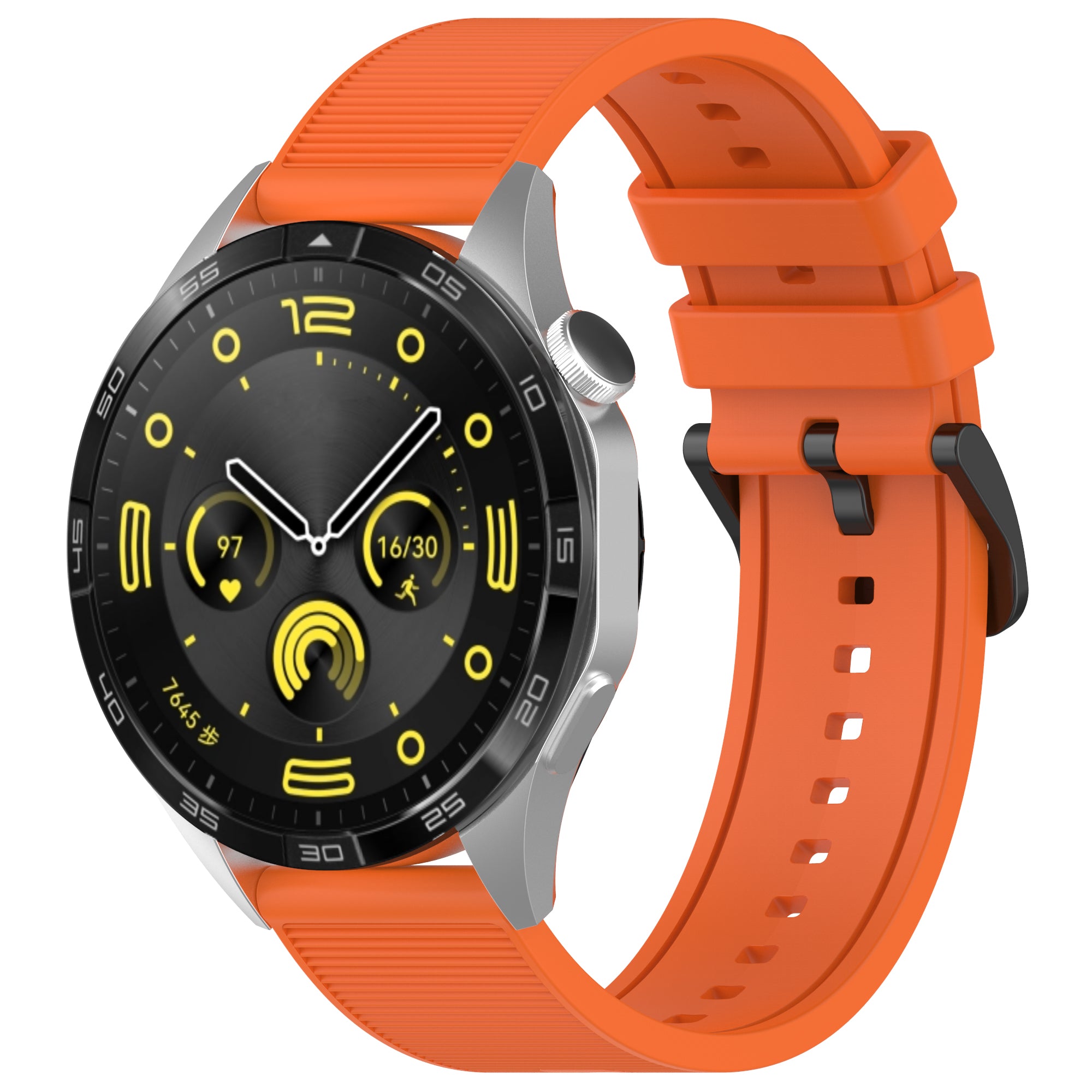 For Huawei Watch GT 4 / Garmin Venu 2 Watch Band 22mm Soft Silicone Wrist Strap - Orange
