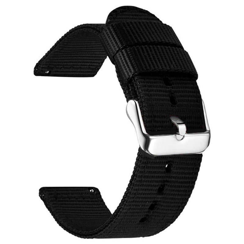 For Garmin Lily 2 Nylon Watch Band Adjustable Pin Buckle 14mm Wrist Strap Replacement - Black