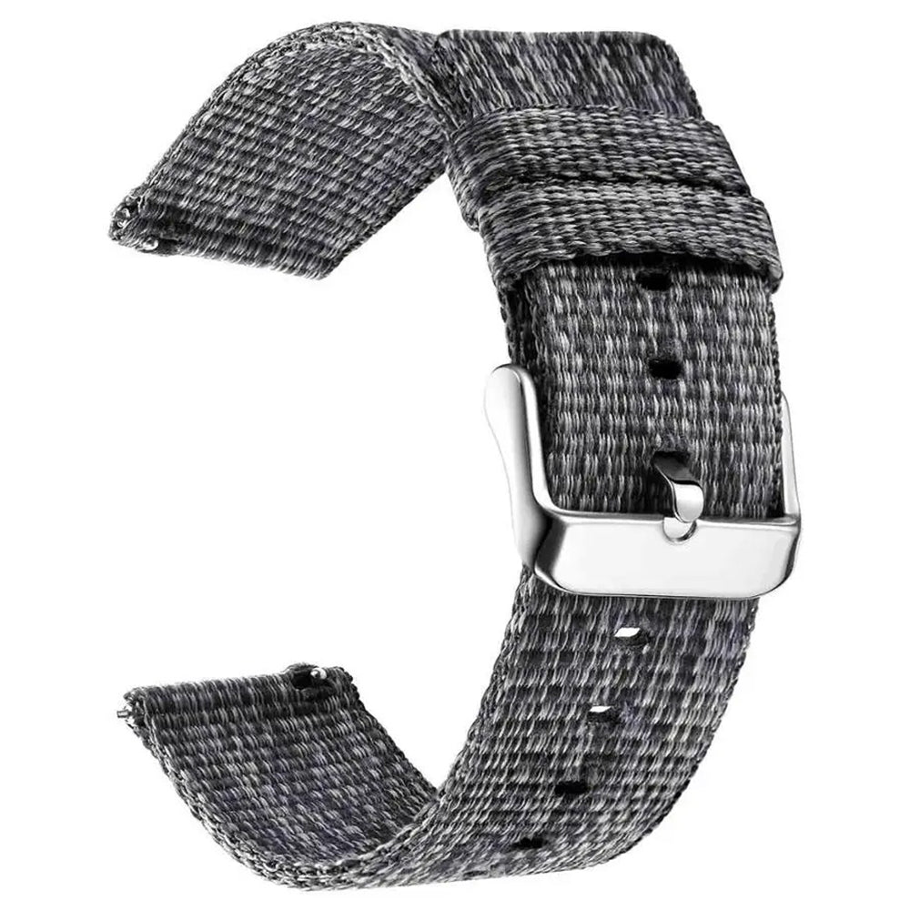 For Garmin Lily 2 Nylon Watch Band Adjustable Pin Buckle 14mm Wrist Strap Replacement - Black