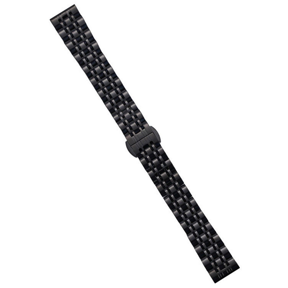 For Garmin Lily 2 Watch Band 7-Beads 14mm Stainless Steel Replacement Strap - Black