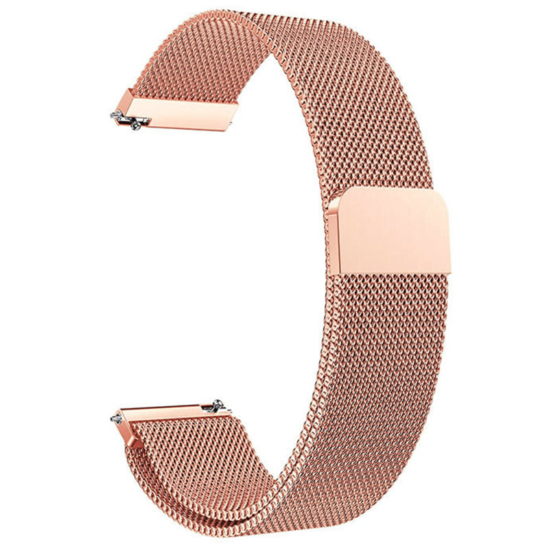 For Garmin Lily 2 Magnetic Watch Strap 14mm Milanese Mesh Wrist Band - Rose Gold