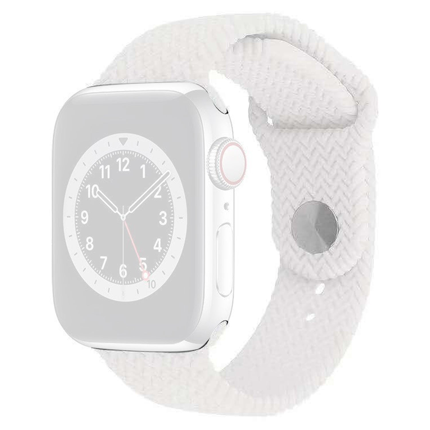 For Apple Watch Series 9 8 7 41mm / 6 5 4 SE (2022) SE (2023) SE 40mm / 3 2 1 38mm Silicone Watch Band Woven Texture - Black