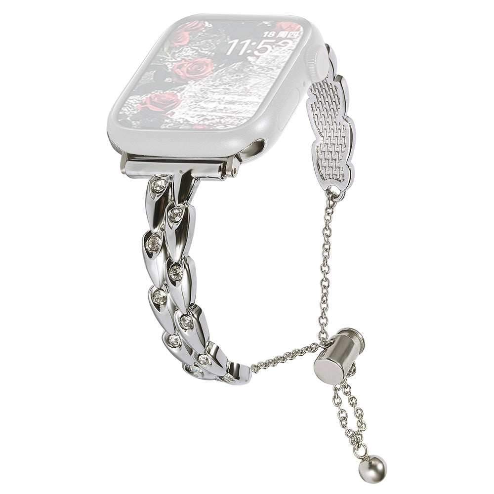 For Apple Watch Ultra 2 Ultra 49mm / Series 9 8 7 45mm / 6 5 4 SE (2023) SE (2022) SE 44mm / 3 2 1 42mm Band Adjustable Bracelet Strap - Starlight