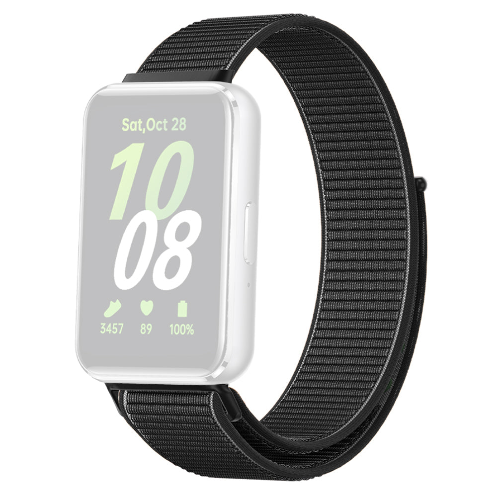 For Samsung Galaxy Fit3 Replacement Strap Braided Nylon Smart Watch Band - Purple