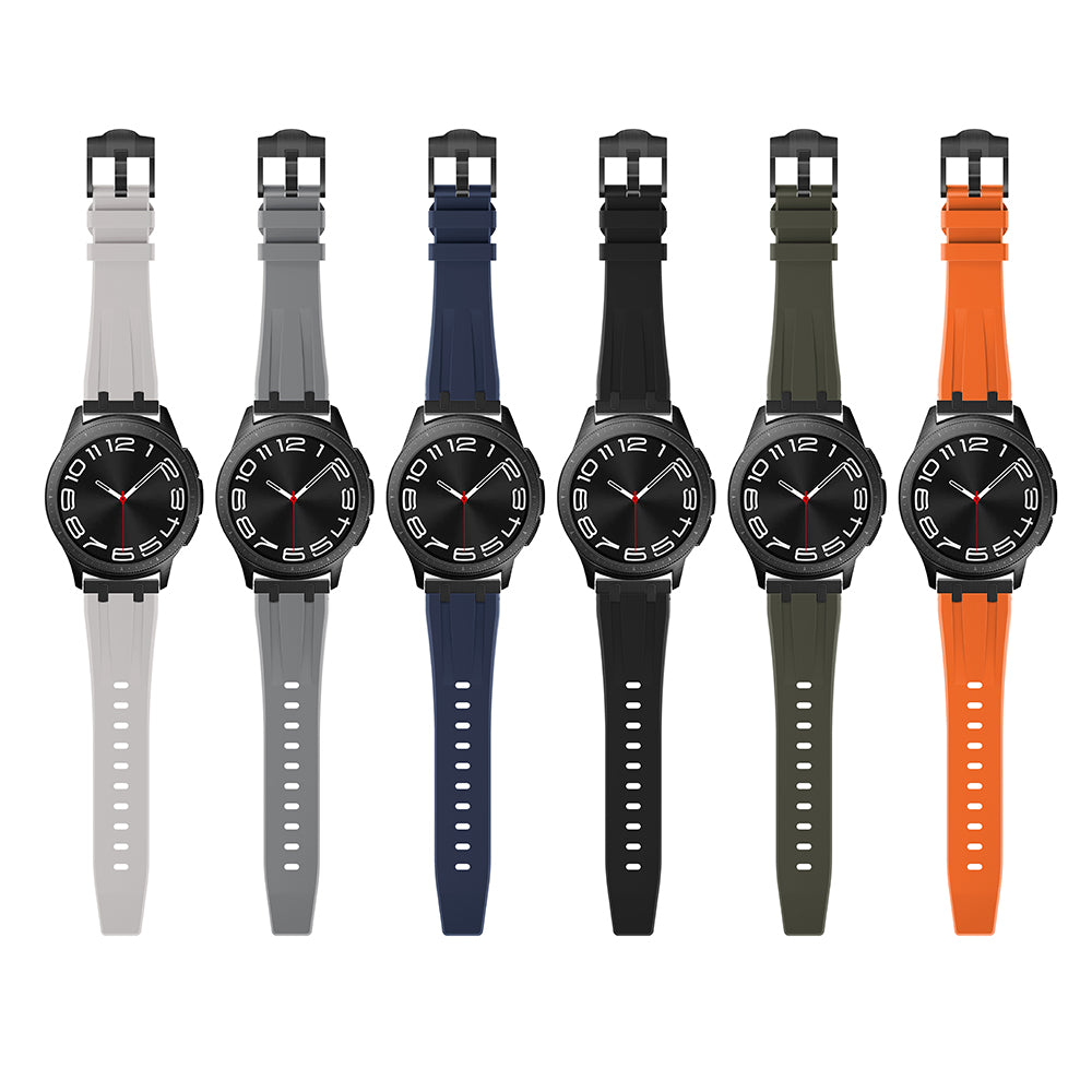 For Samsung Galaxy Watch3 45mm / Gear S3 Classic / Huawei Watch GT 4 46mm Silicone Watch Band 22mm Wrist Strap - Black