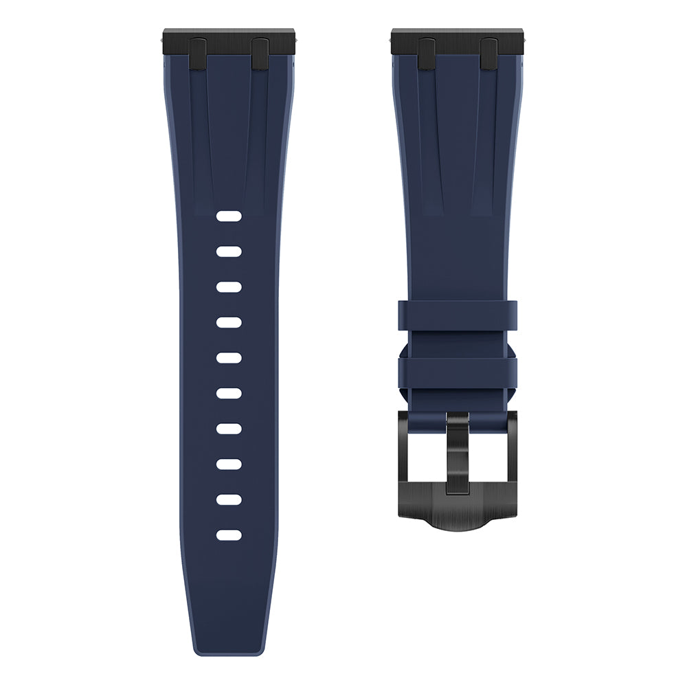 For Samsung Galaxy Watch3 45mm / Gear S3 Classic / Huawei Watch GT 4 46mm Silicone Watch Band 22mm Wrist Strap - Black