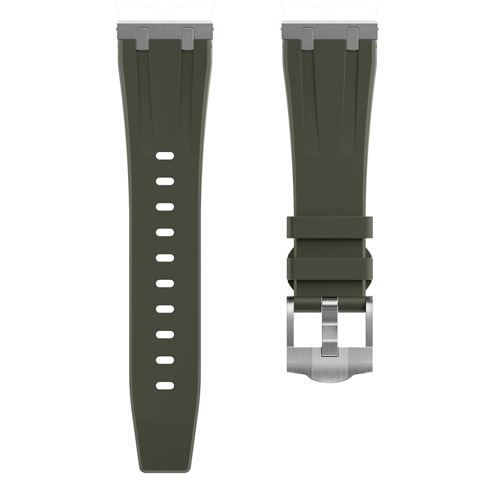 For Samsung Galaxy Watch3 45mm / Gear S3 Classic / Huawei Watch GT 4 46mm Silicone Watch Band 22mm Wrist Strap - Black