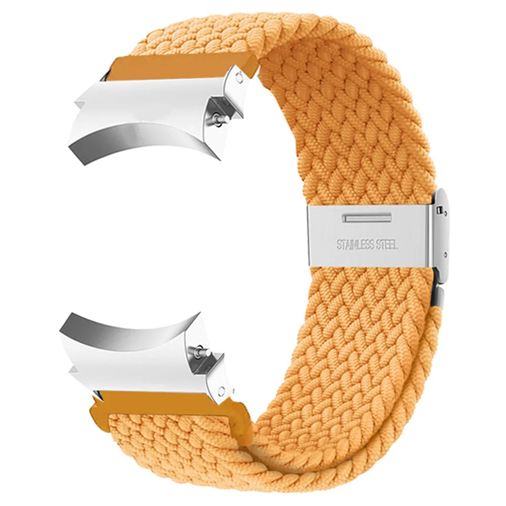 For Samsung Galaxy Watch4 / Watch 5 / Watch6 Classic Series Watch Band Nylon Braided Watch Strap - Rainbow