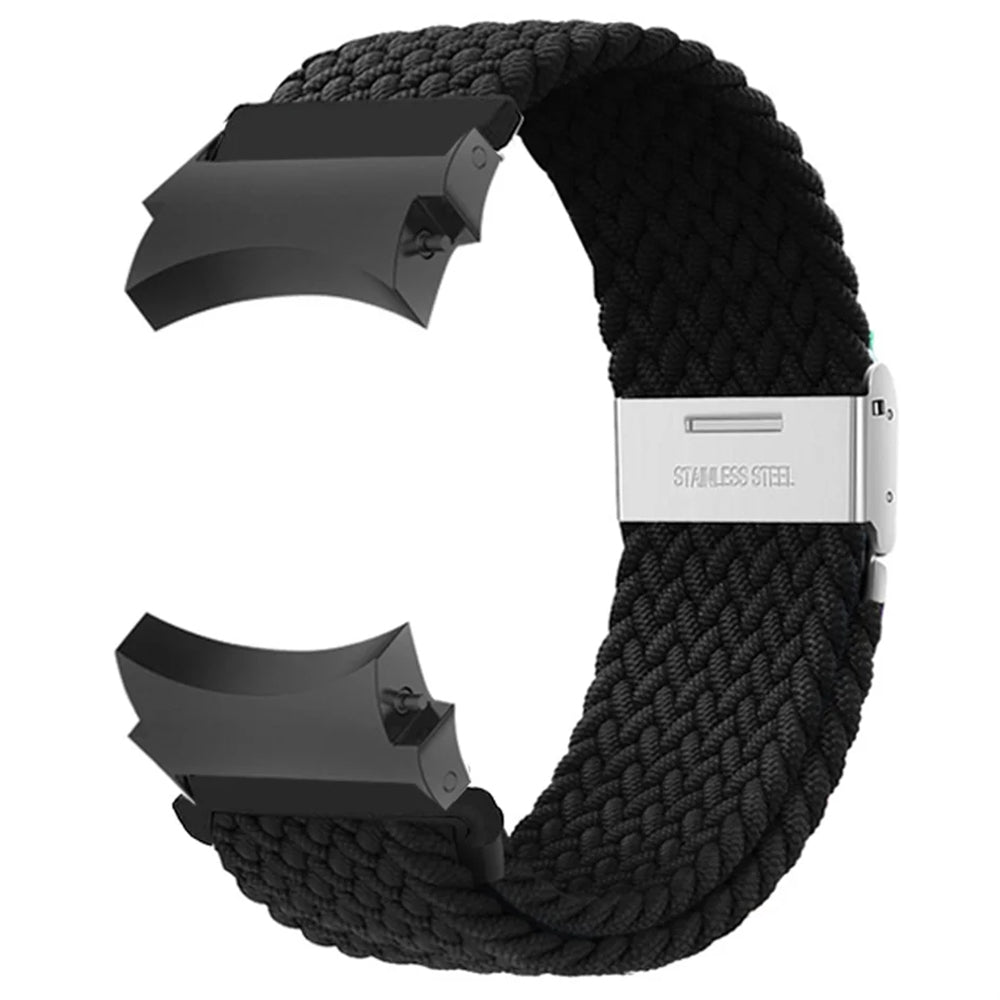 For Samsung Galaxy Watch4 / Watch 5 / Watch6 Classic Series Watch Band Nylon Braided Watch Strap - Rainbow