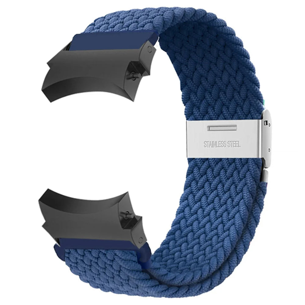 For Samsung Galaxy Watch4 / Watch 5 / Watch6 Classic Series Watch Band Nylon Braided Watch Strap - Rainbow
