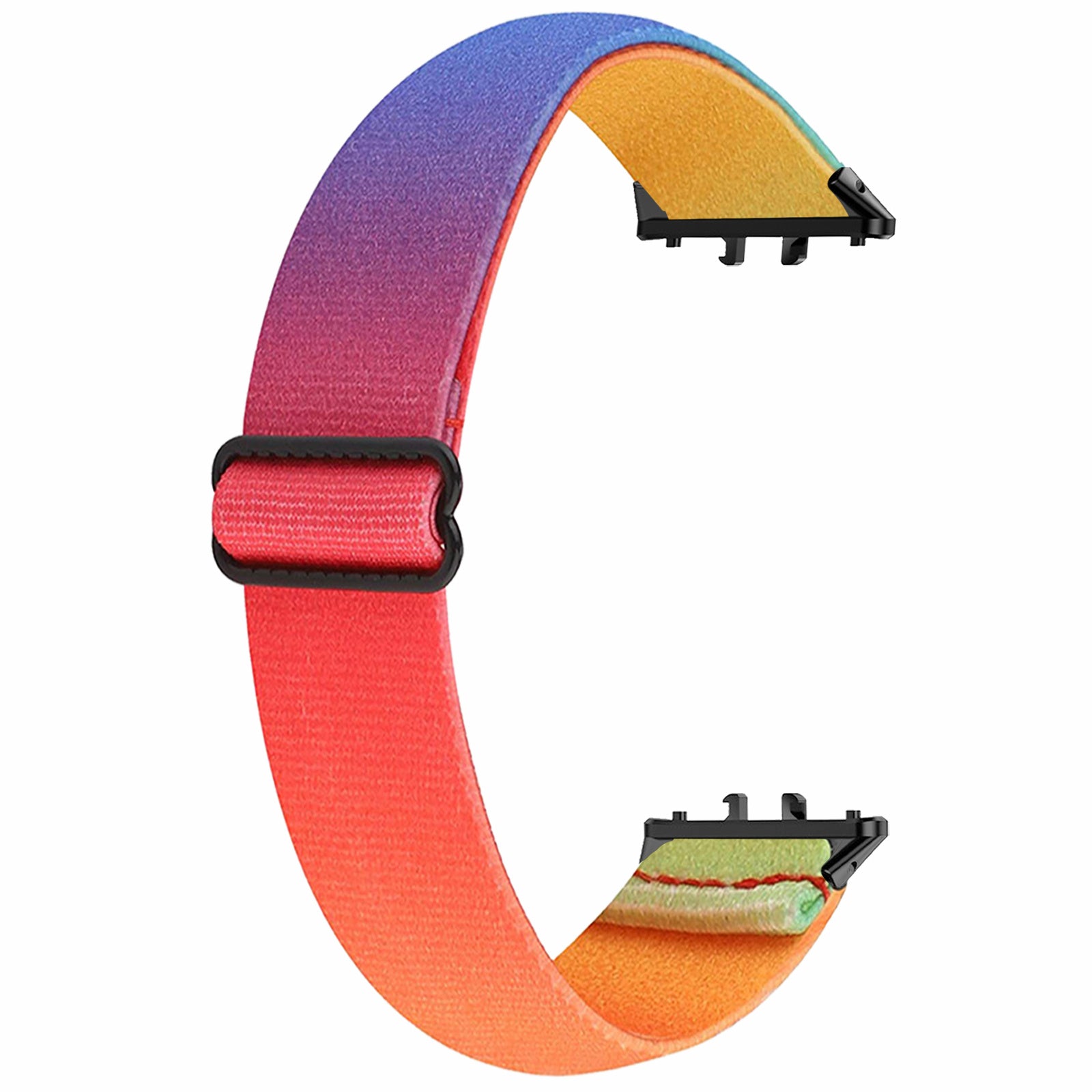 For Samsung Galaxy Fit3 Watch Strap Elastic Nylon Adjustable Smart Watch Band - Rainbow