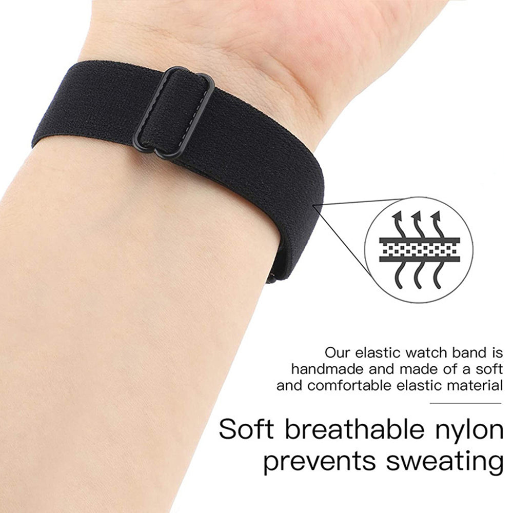 For Samsung Galaxy Fit3 Watch Strap Elastic Nylon Adjustable Smart Watch Band - Rainbow