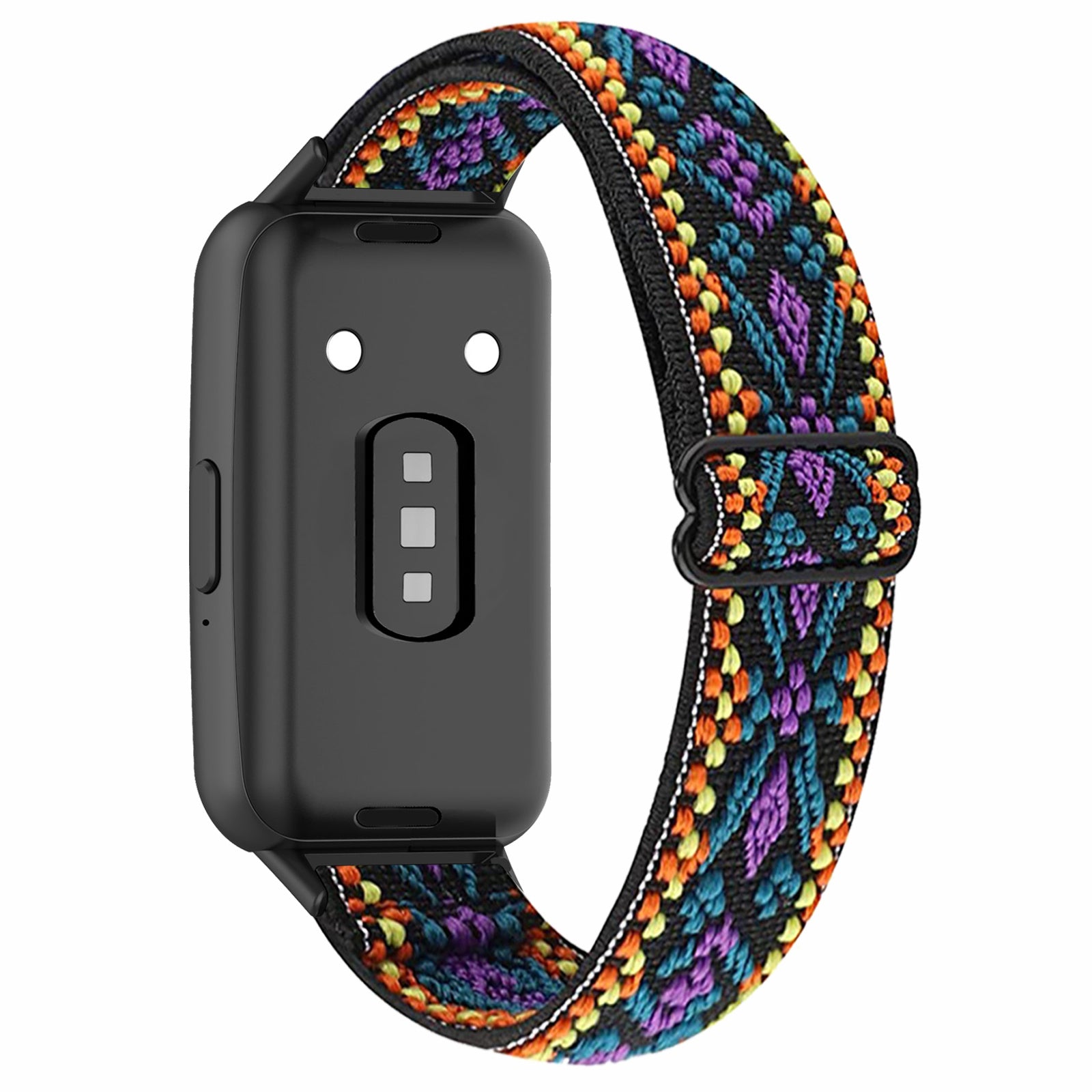 For Samsung Galaxy Fit3 Watch Strap Elastic Nylon Adjustable Smart Watch Band - Rainbow