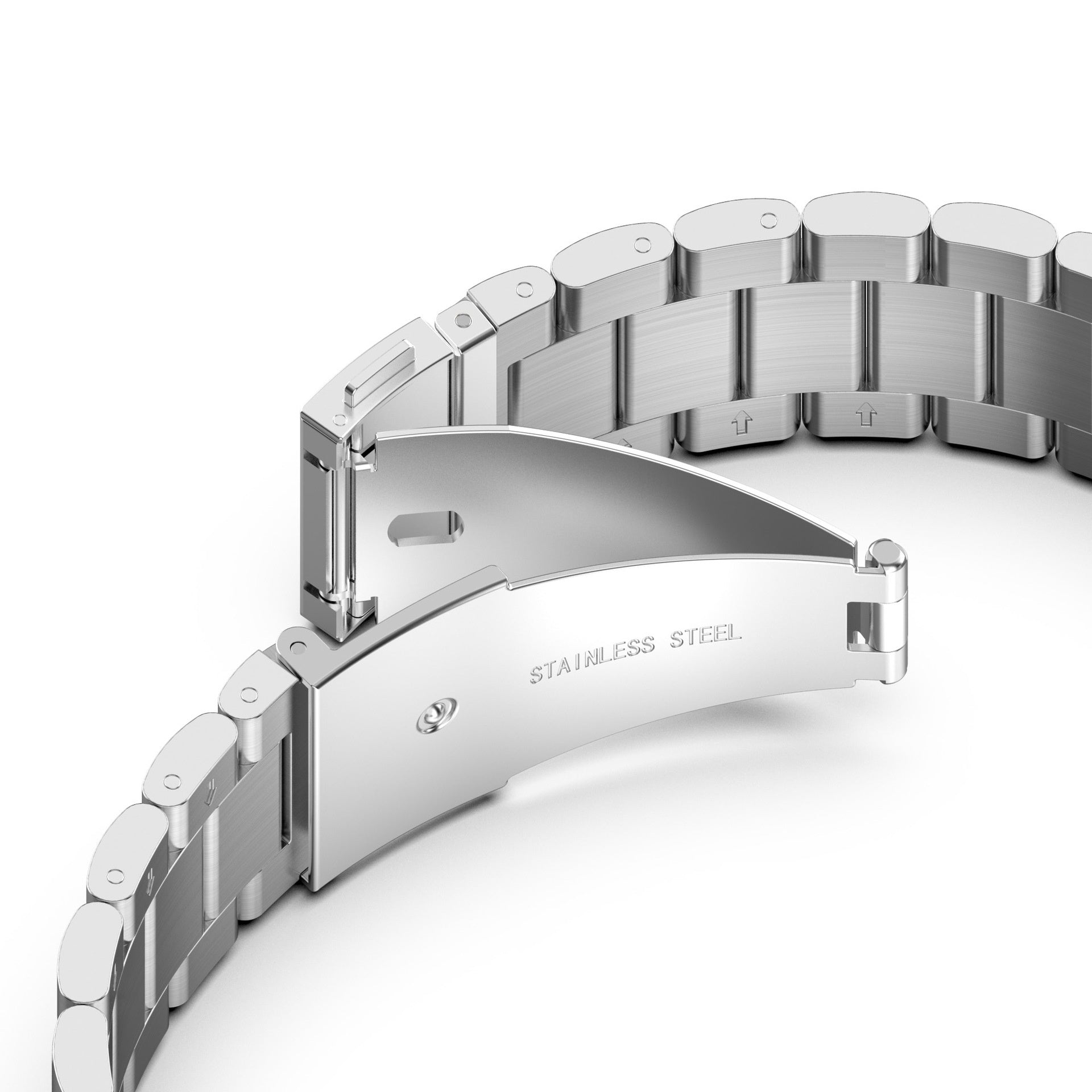 For Samsung Galaxy Fit3 Replacement Strap Quick Release Stainless Steel Watch Band, Silver