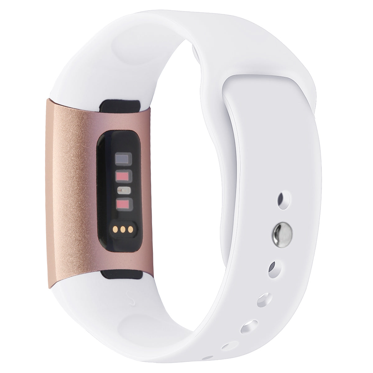 For Fitbit Charge 3 / 4 Replacement Strap Solid Color Silicone Watch Bracelet - L / Black