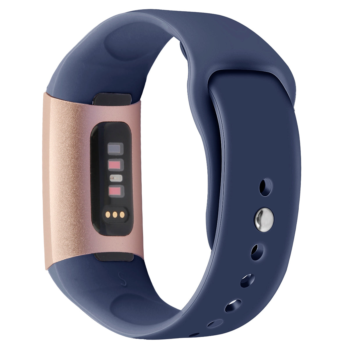 For Fitbit Charge 3 / 4 Replacement Strap Solid Color Silicone Watch Bracelet - L / Black