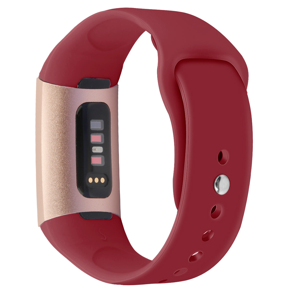 For Fitbit Charge 3 / 4 Replacement Strap Solid Color Silicone Watch Bracelet - L / Black