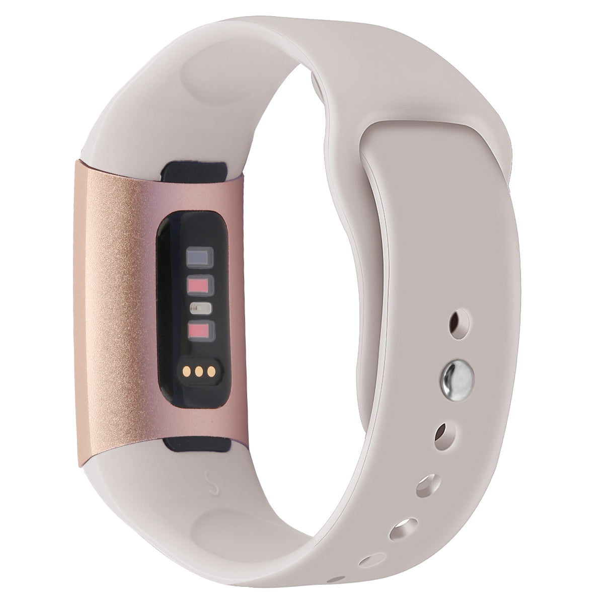 For Fitbit Charge 3 / 4 Replacement Strap Solid Color Silicone Watch Bracelet - L / Black