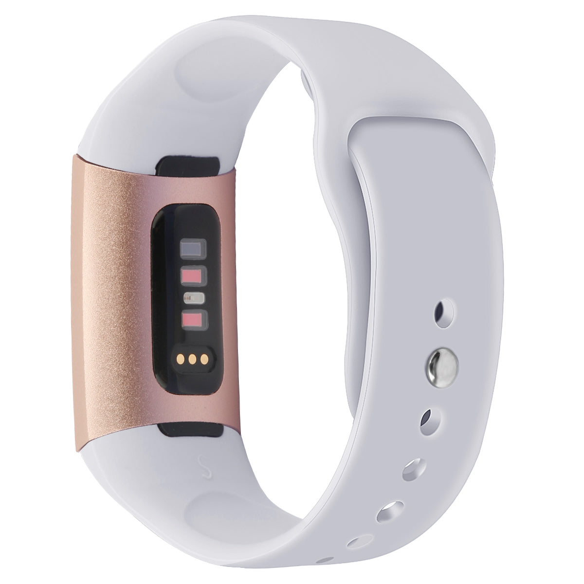 For Fitbit Charge 3 / 4 Replacement Strap Solid Color Silicone Watch Bracelet - L / Black
