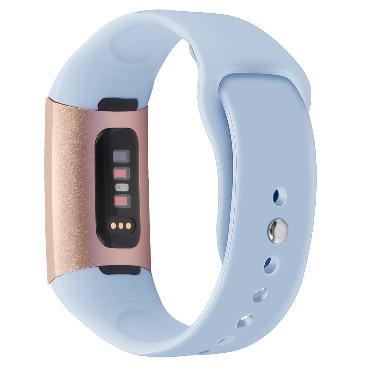 For Fitbit Charge 3 / 4 Replacement Strap Solid Color Silicone Watch Bracelet - L / Black