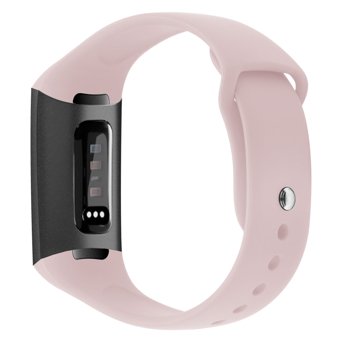 For Fitbit Charge 3 / 4 Replacement Strap Solid Color Silicone Watch Bracelet - L / Black