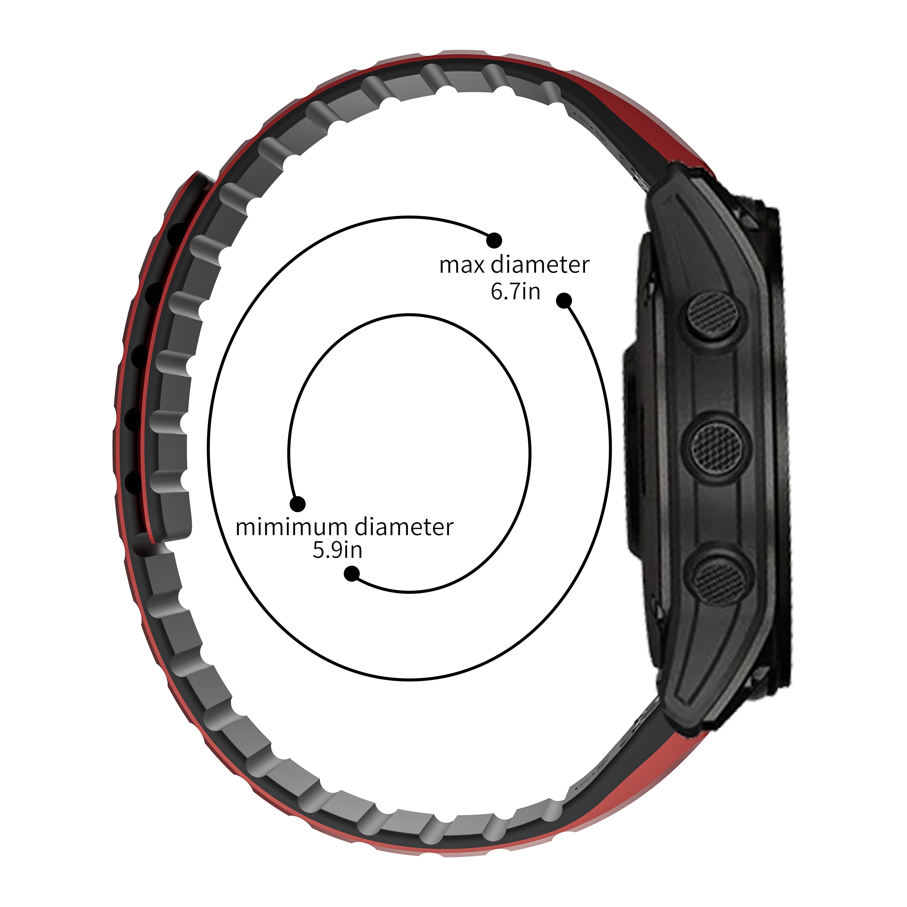 For Garmin Fenix 5 / 5X / 6X / 7X Watch Strap 22mm Dual Color Silicone Smart Watch Band - White / Blue
