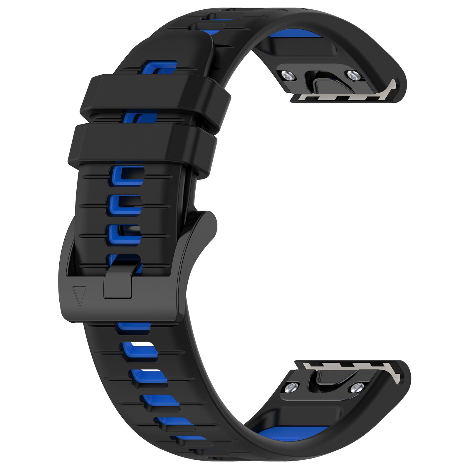For Garmin Fenix 7 / Fenix 7 Pro Silicone Watch Band 22mm Replacement Straps - White+Black
