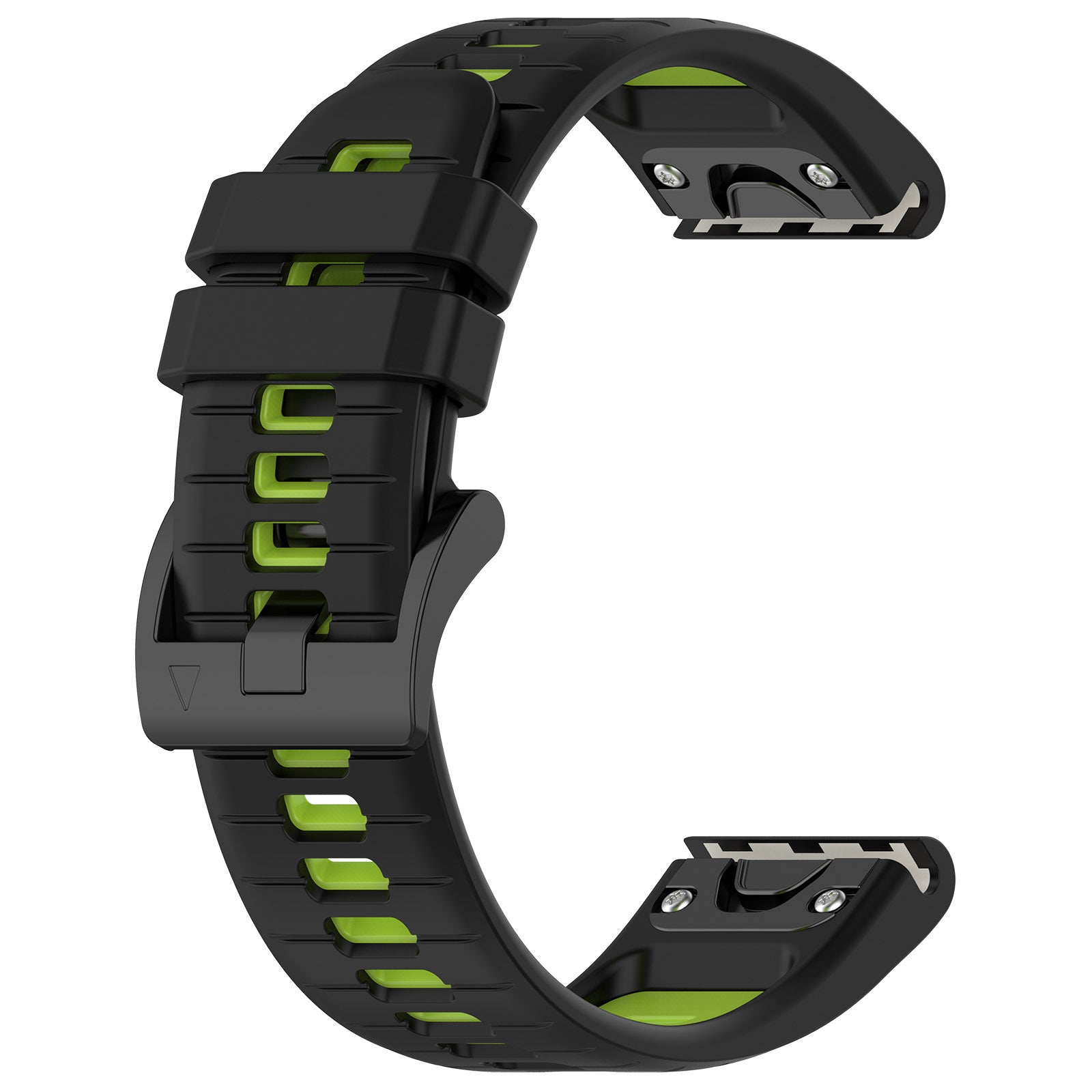 For Garmin Fenix 7 / Fenix 7 Pro Silicone Watch Band 22mm Replacement Straps - White+Black