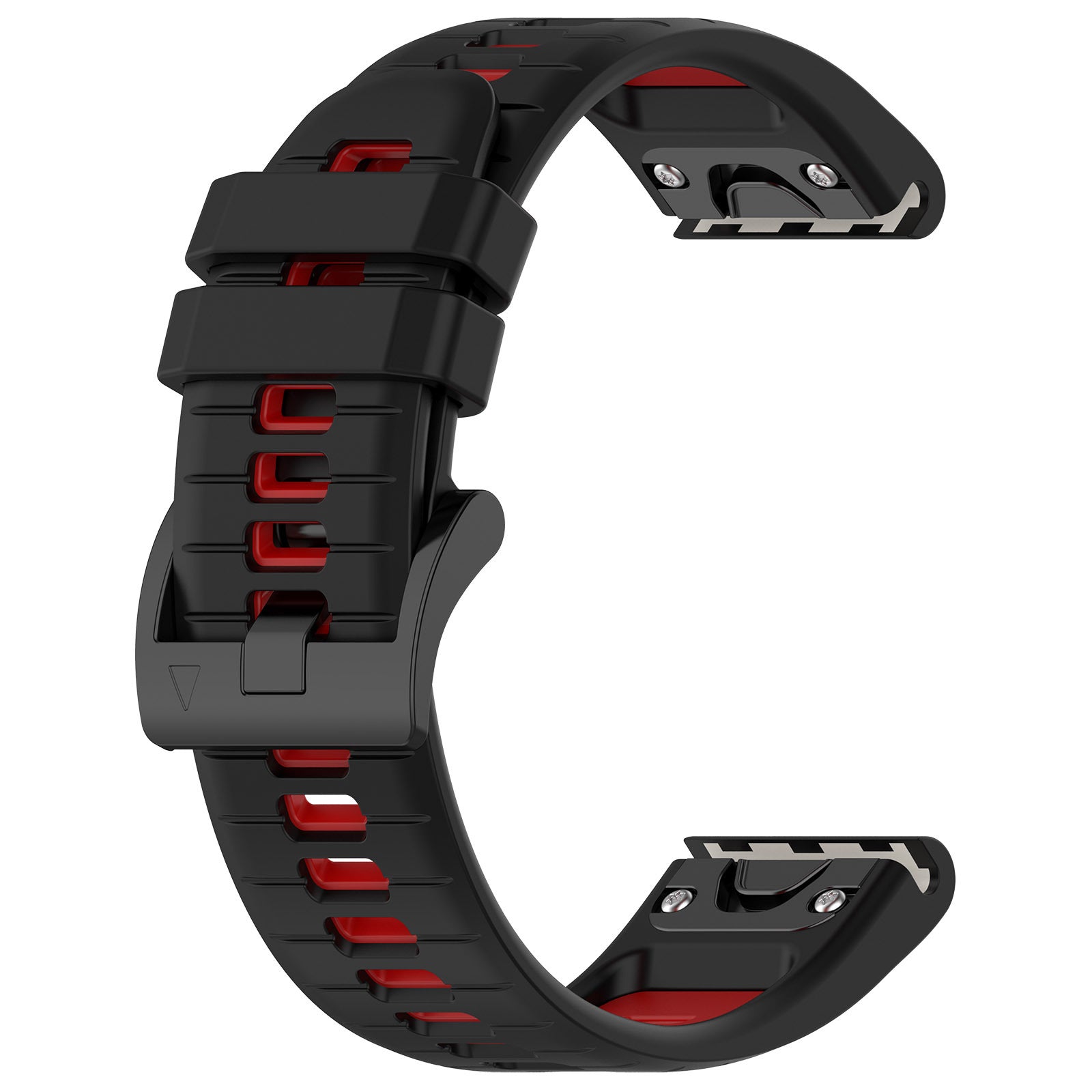 For Garmin Fenix 7S / Fenix 7S Pro Watch Strap 20mm Silicone Sport Watchbands - White+Black