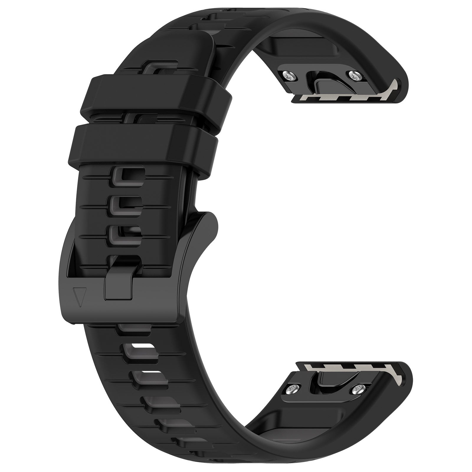 For Garmin Fenix 7S / Fenix 7S Pro Watch Strap 20mm Silicone Sport Watchbands - White+Black