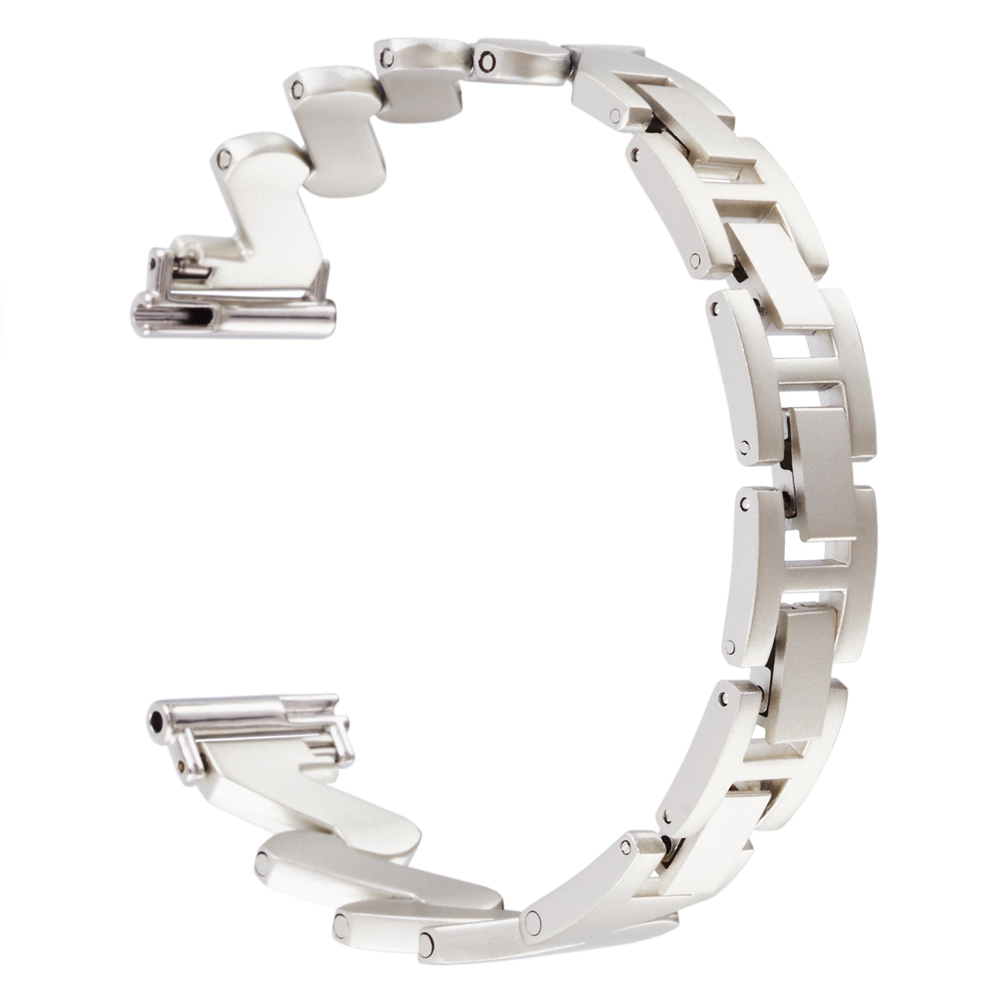 For Samsung Galaxy Watch6 40mm 44mm / Garmin Venu Watch Band 20mm Wave Zinc Alloy Strap - Gold