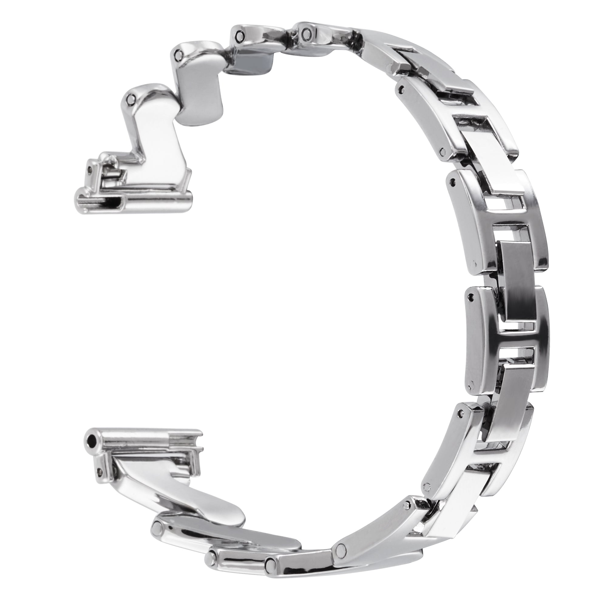 For Samsung Galaxy Watch6 40mm 44mm / Garmin Venu Watch Band 20mm Wave Zinc Alloy Strap - Gold