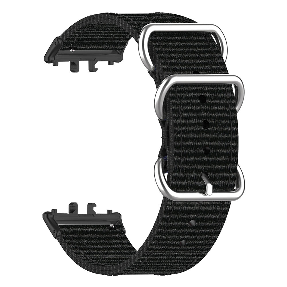 For Samsung Galaxy Fit3 SM-R390 Nylon Watch Strap Three Rings Replacement Wrist Band  - Rainbow