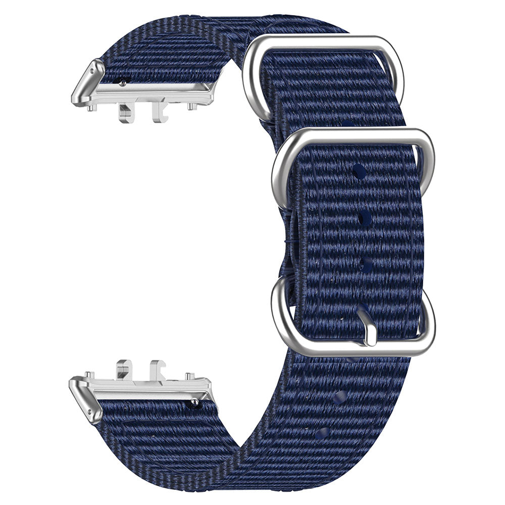 For Samsung Galaxy Fit3 SM-R390 Nylon Watch Strap Three Rings Replacement Wrist Band  - Rainbow