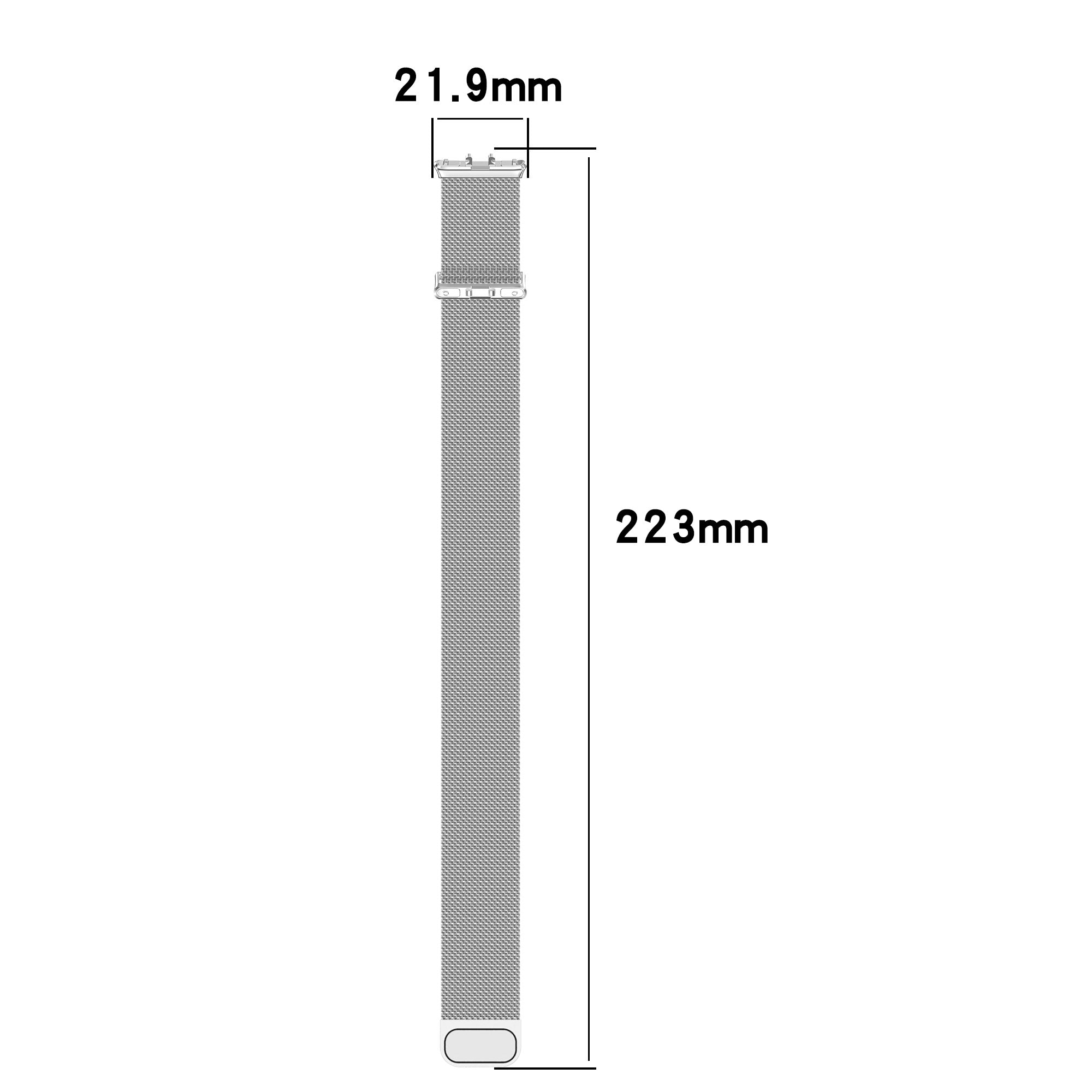 For Samsung Galaxy Fit3 SM-R390 Replacement Wrist Band Magnetic Milanese Watch Strap - Black