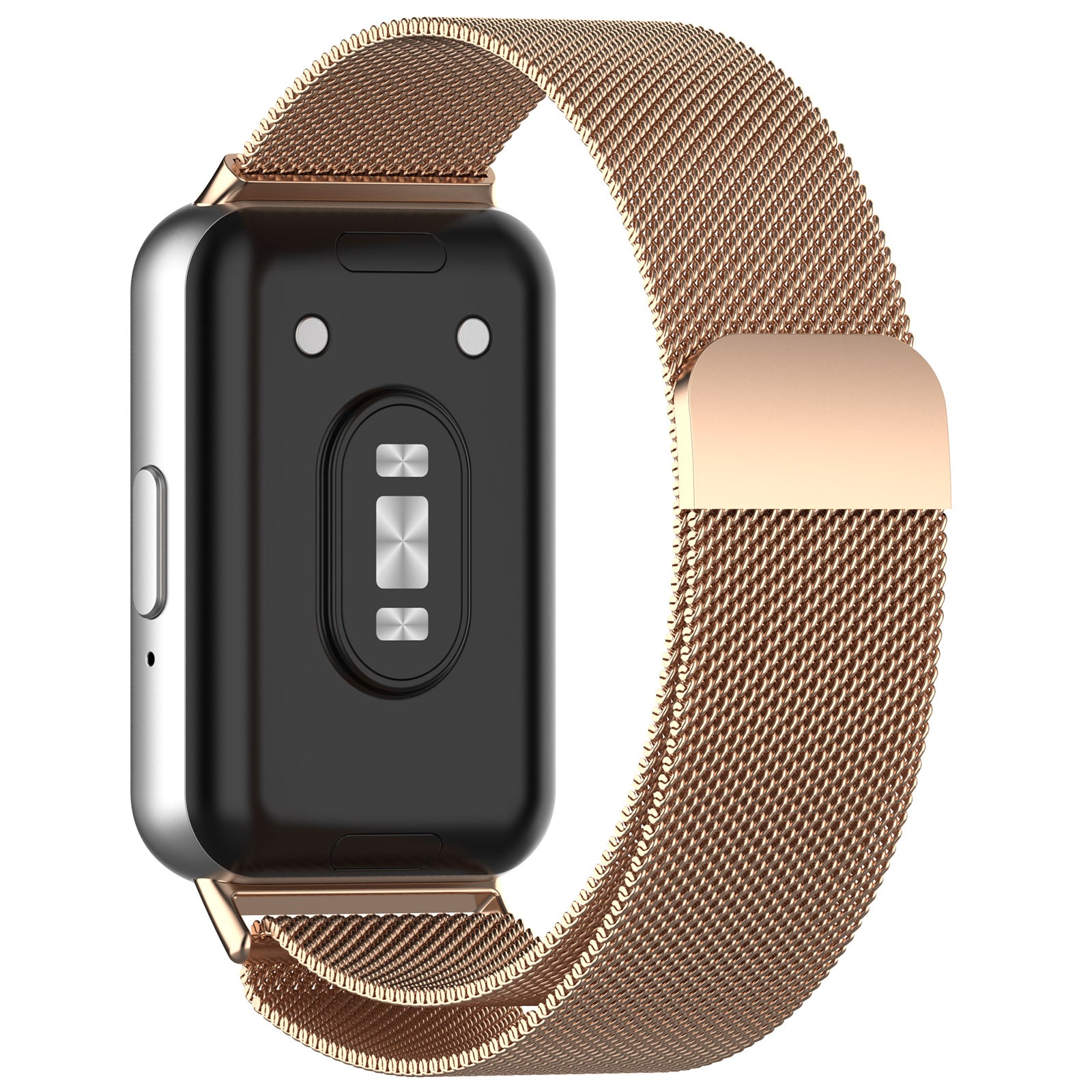 For Samsung Galaxy Fit3 SM-R390 Replacement Wrist Band Magnetic Milanese Watch Strap - Black