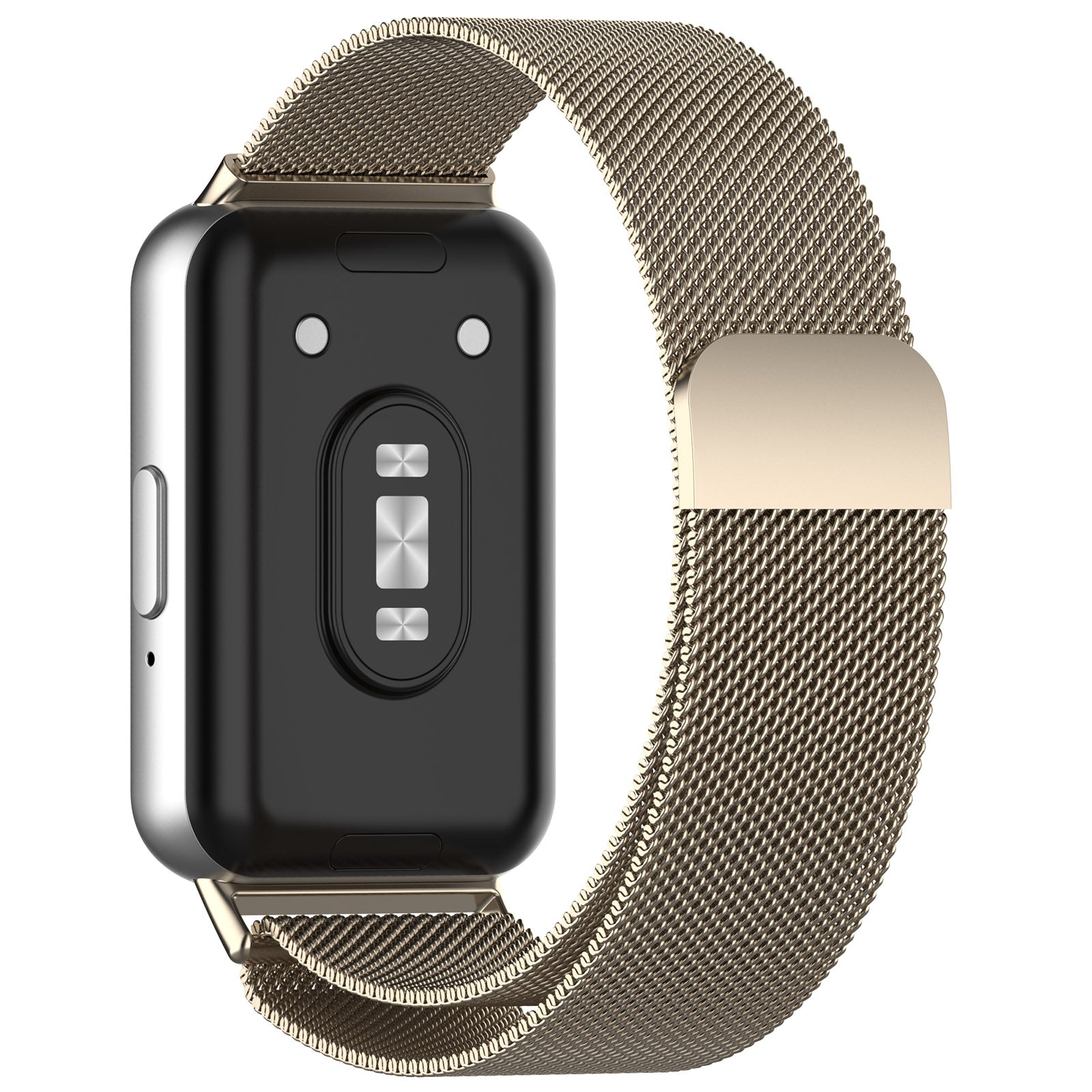 For Samsung Galaxy Fit3 SM-R390 Replacement Wrist Band Magnetic Milanese Watch Strap - Black