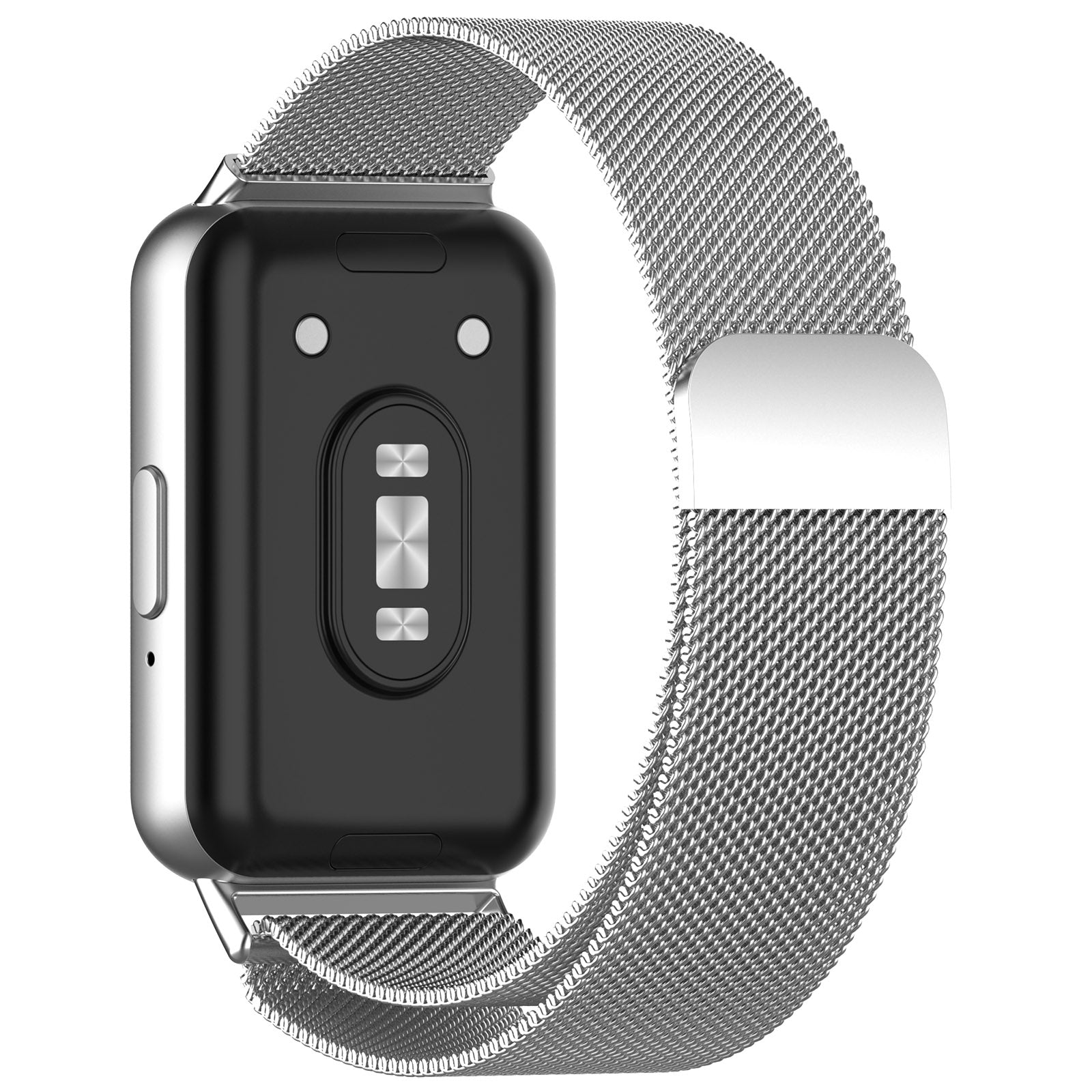 For Samsung Galaxy Fit3 SM-R390 Replacement Wrist Band Magnetic Milanese Watch Strap - Black