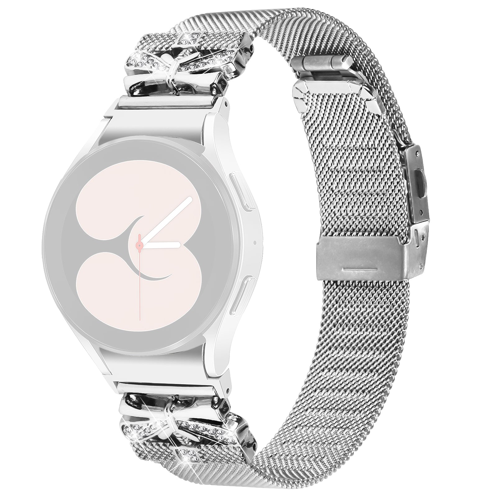 For Samsung Galaxy Watch6 / Watch6 Classic Stainless Steel Smart Watch Strap (Quick Release) - Silver