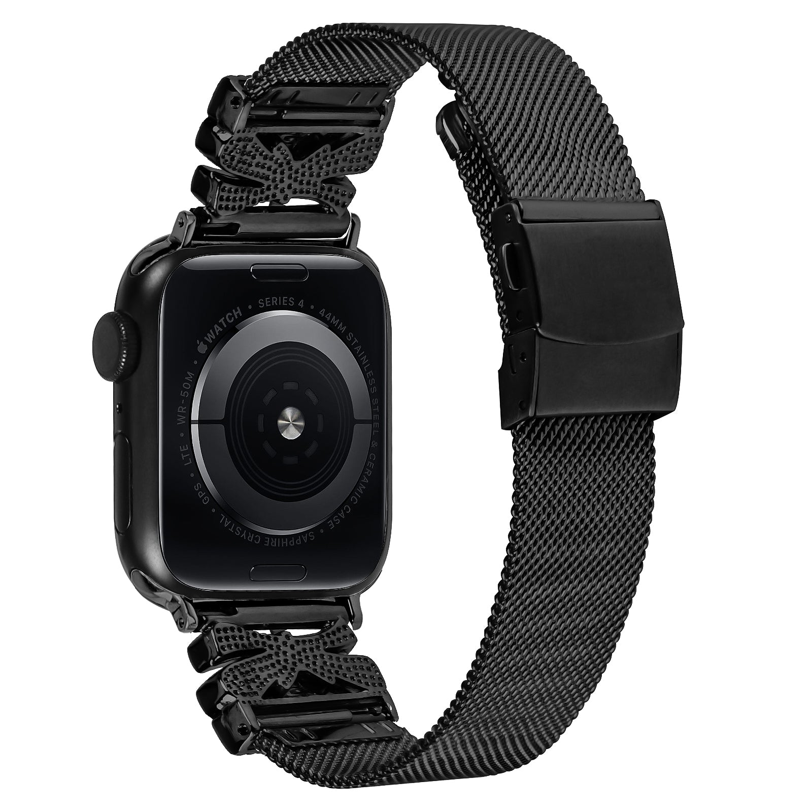 For Apple Watch Ultra 2 Ultra 49mm  /  Series 9 8 7 45mm  /  6 5 4 SE (2023) SE (2022) SE 44mm  /  3 2 1 42mm Rhinestone Decor Watchband - Black