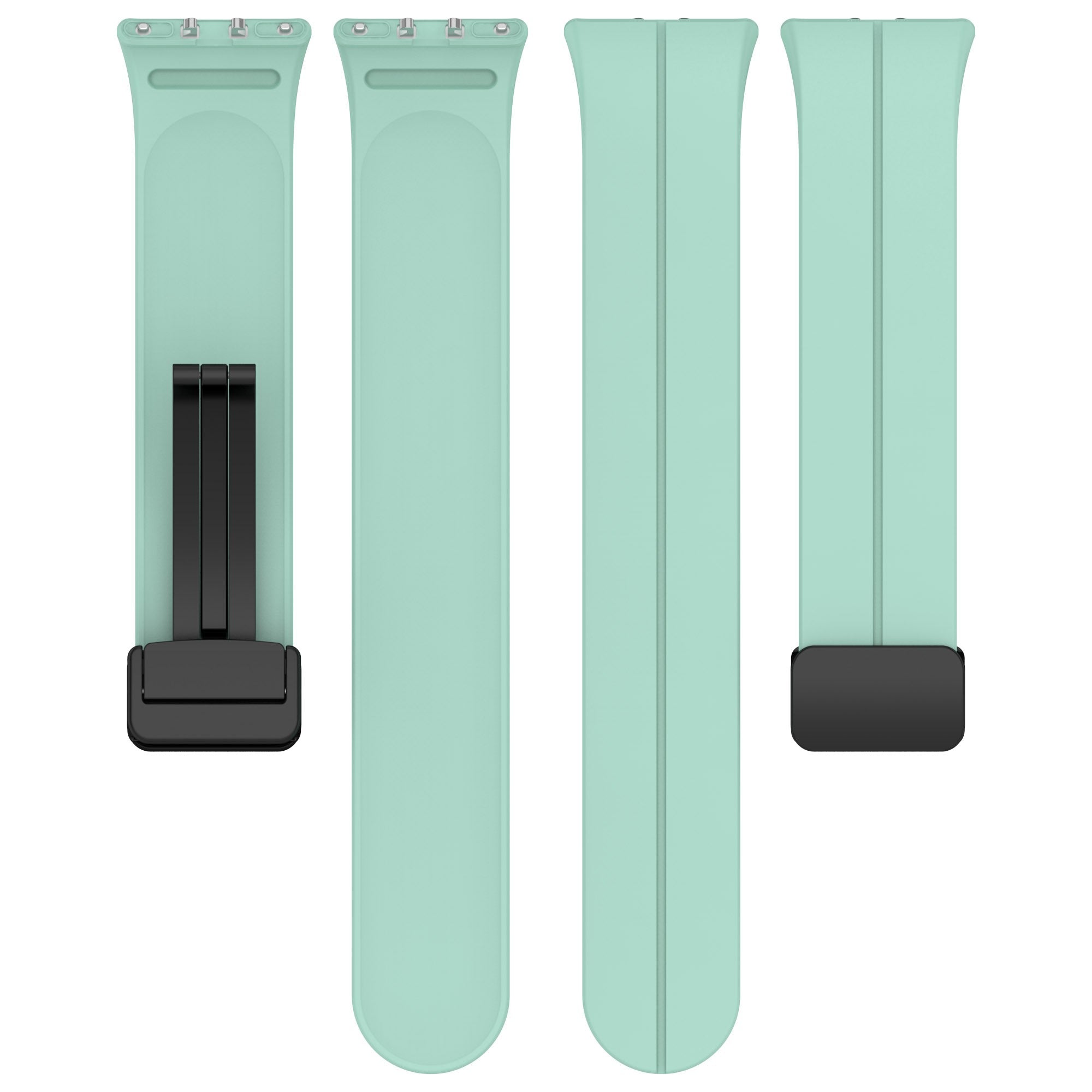For Samsung Galaxy Fit3 Silicone Watch Band Folding Buckle Sport Replacement Straps - White